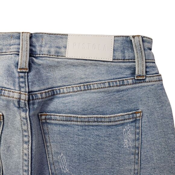 Pistola Lennon Bootcut Jeans Womens 27 Denim High Rise Distressed Crop - Picture 11 of 13